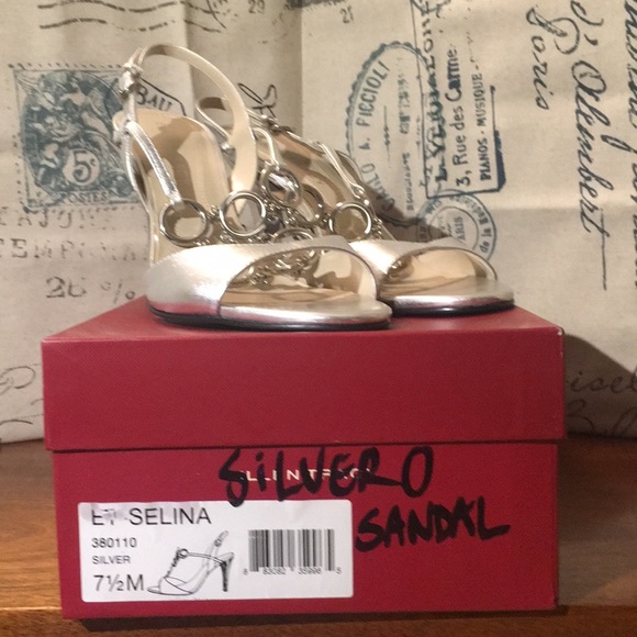 Ellen Tracy silver selina sandal - Picture 5 of 5